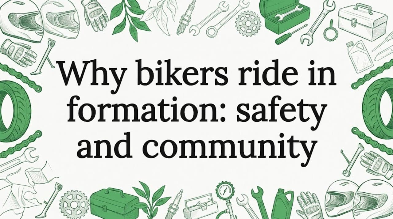Why bikers ride in formation: safety and community