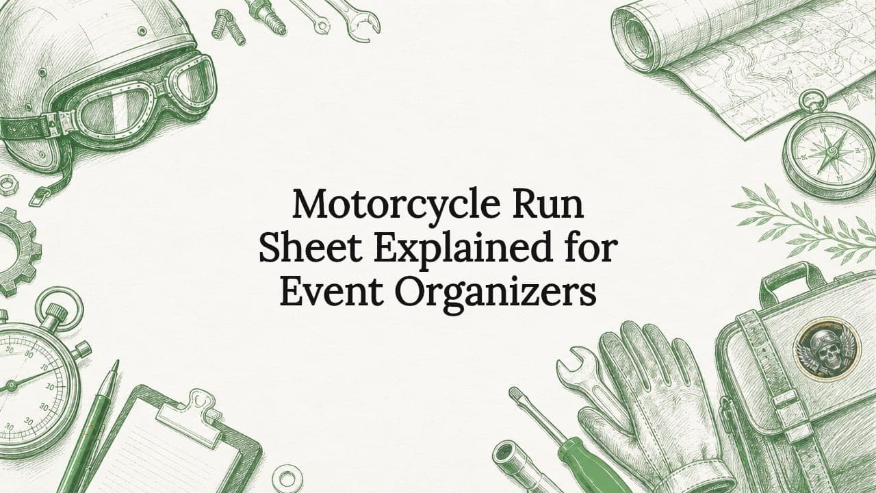 Motorcycle Run Sheet Explained for Event Organizers